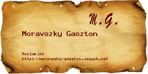 Moravszky Gaszton névjegykártya